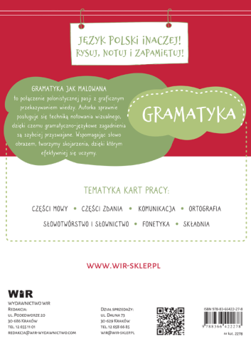 Gramatyka jak malowana. Graficzne karty pracy dla klas 4-8 Wydawnictwo