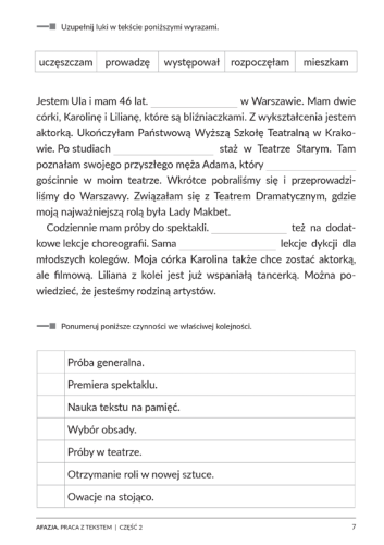 Afazja. Praca z tekstem. Część 2 Wydawnictwo WiR - sklep internetowy