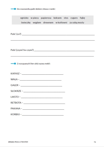 Afazja. Praca z tekstem Wydawnictwo WiR - sklep internetowy