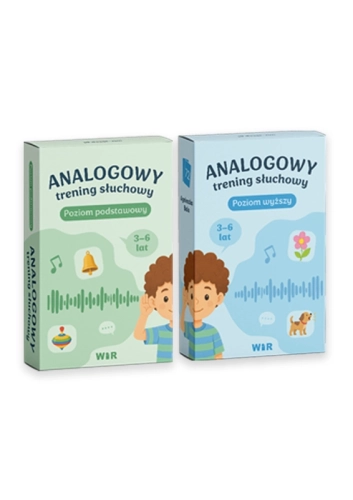 Przejdź do produktu [PAKIET] Analogowy trening słuchowy. Poziom podstawowy i wyższy (3-6 lat) 